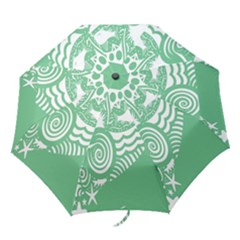 Fish Star Green Folding Umbrellas