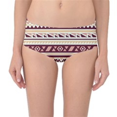 Pattern Tribal Triangle Mid-waist Bikini Bottoms by Alisyart