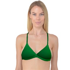 Green Beach Fractal Backdrop Background Reversible Tri Bikini Top by Simbadda