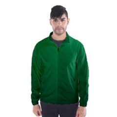 Green Beach Fractal Backdrop Background Wind Breaker (men) by Simbadda