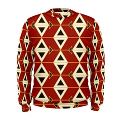 Triangle Arrow Plaid Red Men s Sweatshirt by Alisyart