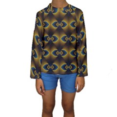 Fractal Multicolored Background Kids  Long Sleeve Swimwear by Simbadda