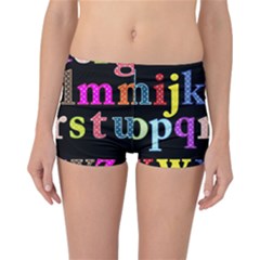 Alphabet Letters Colorful Polka Dots Letters In Lower Case Reversible Bikini Bottoms by Simbadda