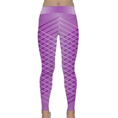 Abstract Lines Background Pattern Classic Yoga Leggings by Simbadda