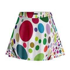 Color Ball Mini Flare Skirt