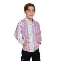 Heart Love Valentine Polka Dot Pink Blue Grey Purple Red Wind Breaker (kids) by Mariart