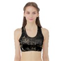 Golden Bows And Arrows On Black Sports Bra with Border View1