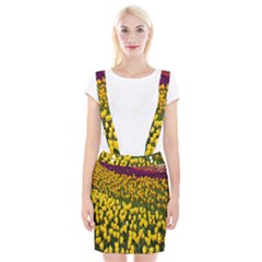 Colorful Tulips In Keukenhof Gardens Wallpaper Suspender Skirt by Simbadda