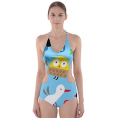 New Zealand Birds Close Fly Animals Cut-out One Piece Swimsuit by Mariart