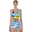 New Zealand Birds Close Fly Animals Cut-Out One Piece Swimsuit View1