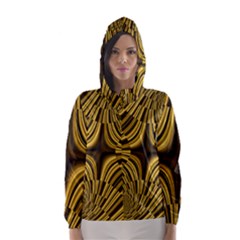 Fractal Golden River Hooded Wind Breaker (women) by Simbadda