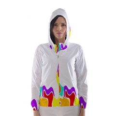 Simple Abstract With Copyspace Hooded Wind Breaker (women) by Simbadda