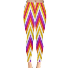 Colorful Chevrons Zigzag Pattern Seamless Leggings  by Simbadda