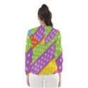 Colorful Easter Ribbon Background Hooded Wind Breaker (Women) View2