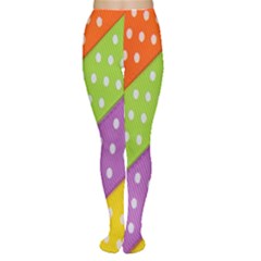 Colorful Easter Ribbon Background Women s Tights by Simbadda