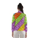 Colorful Easter Ribbon Background Wind Breaker (Women) View2