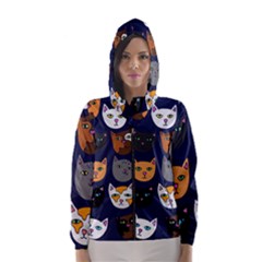 Cat  Hooded Wind Breaker (women) by BubbSnugg