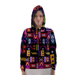 Abstract A Colorful Modern Illustration Hooded Wind Breaker (women) by Simbadda