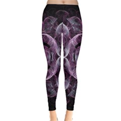 Fractal In Lovely Swirls Of Purple And Blue Leggings  by Simbadda