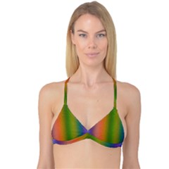 Colorful Stipple Effect Wallpaper Background Reversible Tri Bikini Top by Simbadda