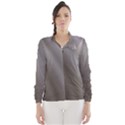 Fractal Background With Grey Ripples Wind Breaker (Women) View1