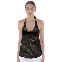 Abstract Background Babydoll Tankini Top by Simbadda