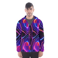 Rainbow Abstract Background Pattern Hooded Wind Breaker (men) by Simbadda