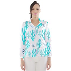 Forest Drop Blue Pink Polka Circle Wind Breaker (women) by Mariart