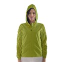 Polka Dot Green Yellow Hooded Wind Breaker (Women) View1