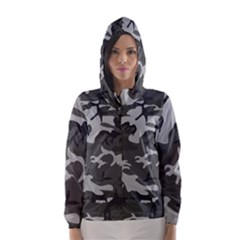 Initial Camouflage Grey Hooded Wind Breaker (women) by Mariart