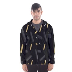 Rectangle Chalks Hooded Wind Breaker (men) by Mariart