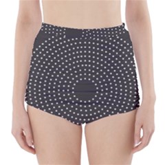 Round Stitch Scrapbook Circle Stitching Template Polka Dot High-waisted Bikini Bottoms by Mariart