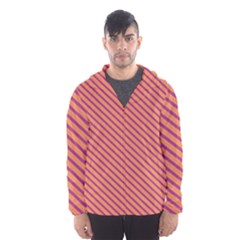 Striped Purple Orange Hooded Wind Breaker (men) by Mariart