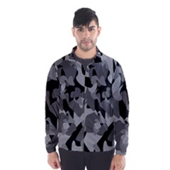 Urban Initial Camouflage Grey Black Wind Breaker (men) by Mariart