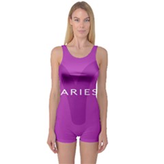 Zodiac Aries One Piece Boyleg Swimsuit by Mariart