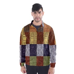 Blocky Filters Yellow Brown Purple Red Grey Color Rainbow Wind Breaker (men) by Mariart