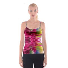 Abstract Pink Colorful Water Background Spaghetti Strap Top by Simbadda