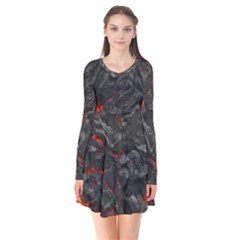 Volcanic Lava Background Effect Flare Dress by Simbadda