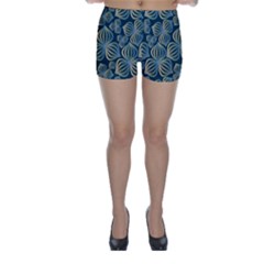 Gradient Flowers Abstract Background Skinny Shorts by Simbadda
