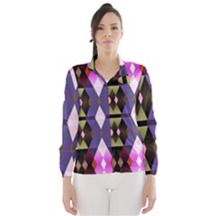 Geometric Abstract Background Art Wind Breaker (women) by Nexatart