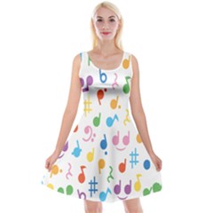 Musical Notes Reversible Velvet Sleeveless Dress by Mariart