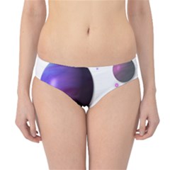 Space Transparent Purple Moon Star Hipster Bikini Bottoms by Mariart