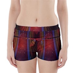 Bright Background With Stars And Air Curtains Boyleg Bikini Wrap Bottoms by Nexatart