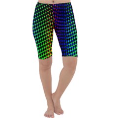 Digitally Created Halftone Dots Abstract Background Design Cropped Leggings  by Nexatart