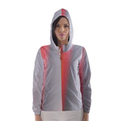 Digitally Created Abstract Colour Blur Background Hooded Wind Breaker (women)
