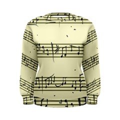 Music Notes On A Color Background Women s Sweatshirt by Nexatart