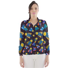 Bees Animal Insect Pattern Wind Breaker (women) by Nexatart