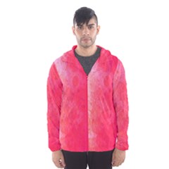 Abstract Red And Gold Ink Blot Gradient Hooded Wind Breaker (men) by Nexatart