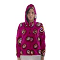 Digitally Painted Abstract Polka Dot Swirls On A Pink Background Hooded Wind Breaker (Women) View1