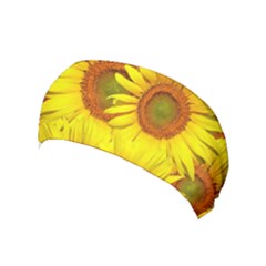 Sunflowers Background Wallpaper Pattern Yoga Headband by Nexatart